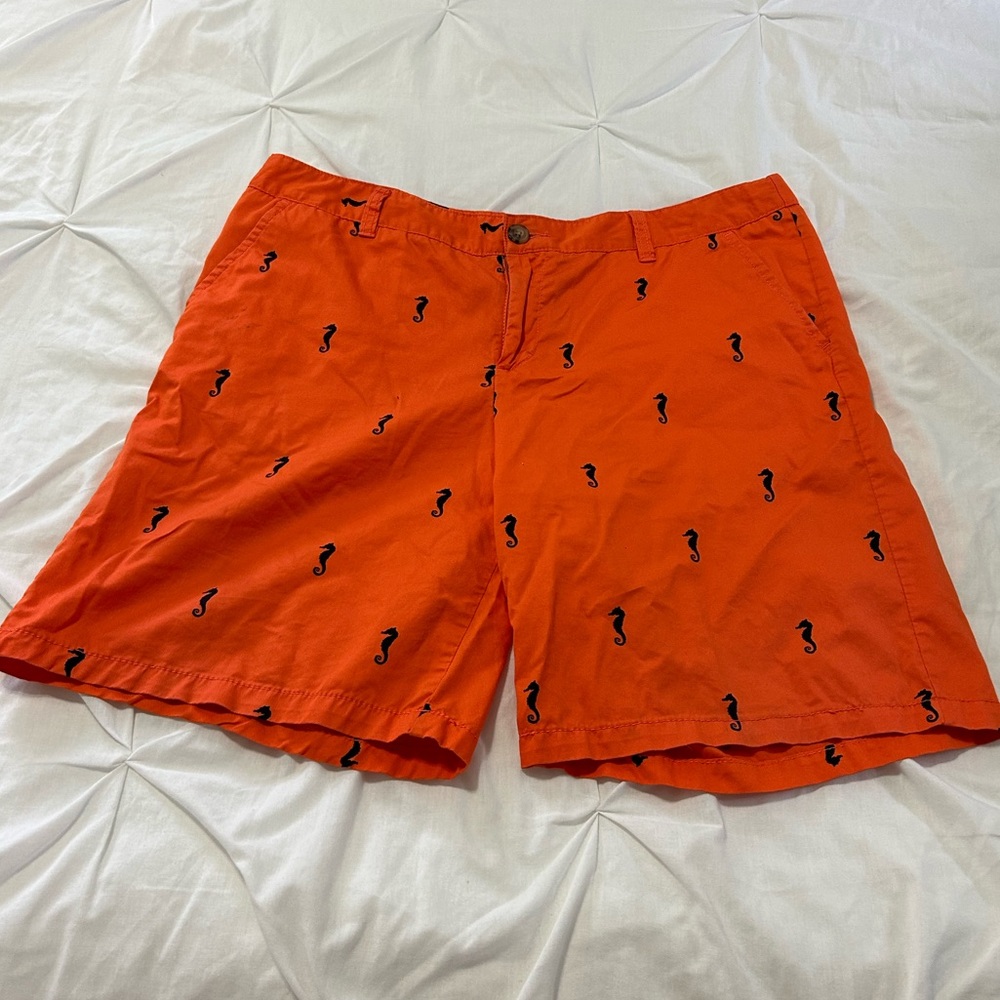 Merona Orange Seahorse Print Shorts